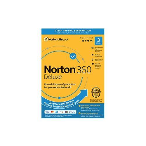 Norton 360 Deluxe 2024 – Antivirus software for 3 Devices with Auto RenewalNorton 360 Deluxe 2024 – Antivirus software for 3 Devices with Auto Renewal